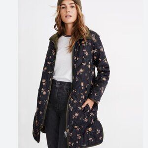 Madewell Reversible Quilted Liner Jacket in Forest Floral Size Small